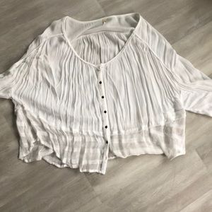 Free People Peasant Top White Size: Medium